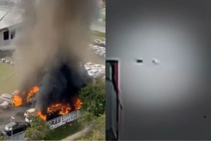 Imagens da colisão entre os dois helicópteros no Recreio dos Bandeirantes