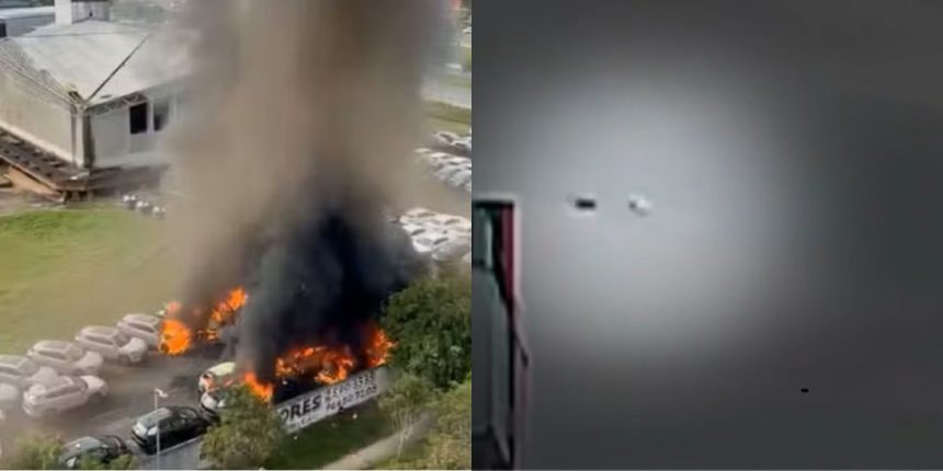 Imagens da colisão entre os dois helicópteros no Recreio dos Bandeirantes