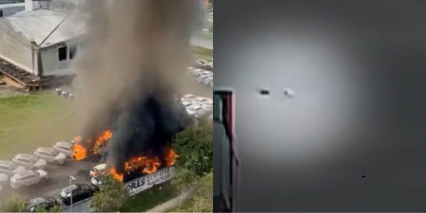 Imagens da colisão entre os dois helicópteros no Recreio dos Bandeirantes