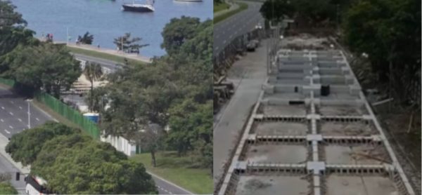 Obras no Aterro do Flamengo, que entraram na mira do MPF