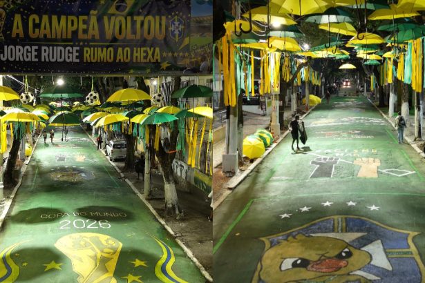 Rua Jorge Rudge, vencedora do título de "rua mais bonita" da Copa em edições anteriores