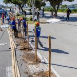 obras na Praça das Águas, em Cabo Frio
