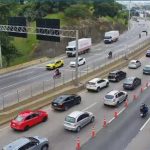 Faixa reversível da Linha Amarela