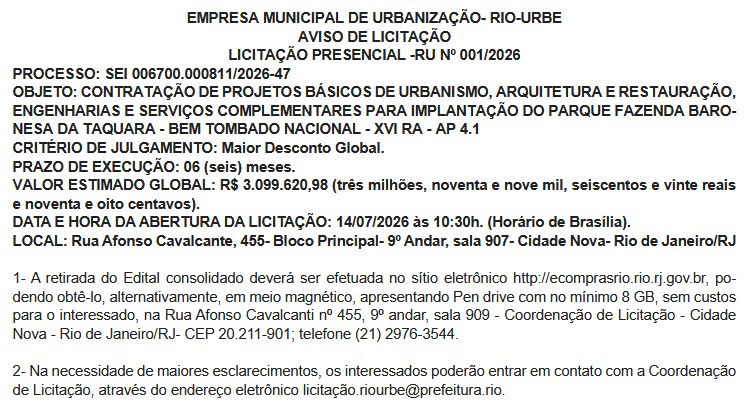 Parque Taquara: Prefeitura do Rio prevê gastar R$ 3,1 milhões com projetos e restauro da Fazenda Baronesa 62 unnamed
