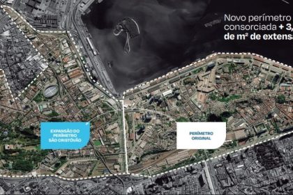 Perímetro atualizado do Porto Maravilha, incluindo outras áreas da cidade como São Cristóvão