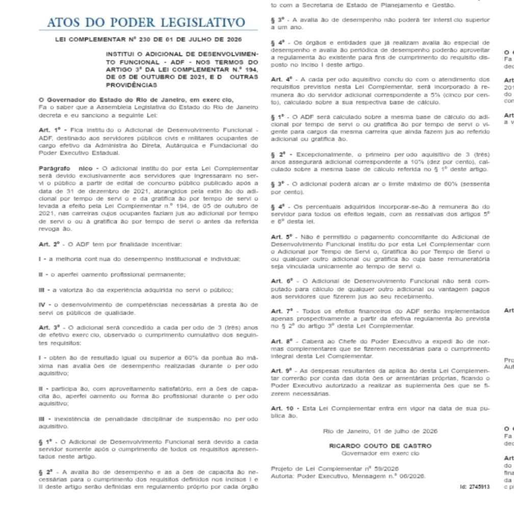 'Triênio' para novos servidores estaduais: Ricardo Couto sanciona Adicional de Desenvolvimento Funcional (ADF) 62 WhatsApp Image 2026 07 02 at 09.11.54