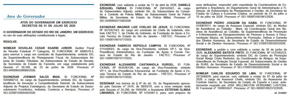 Canetada de Ricardo Couto: governador em exercício limpa a cúpula da Faetec nesta quinta-feira (02) 63 WhatsApp Image 2026 07 02 at 09.59.52
