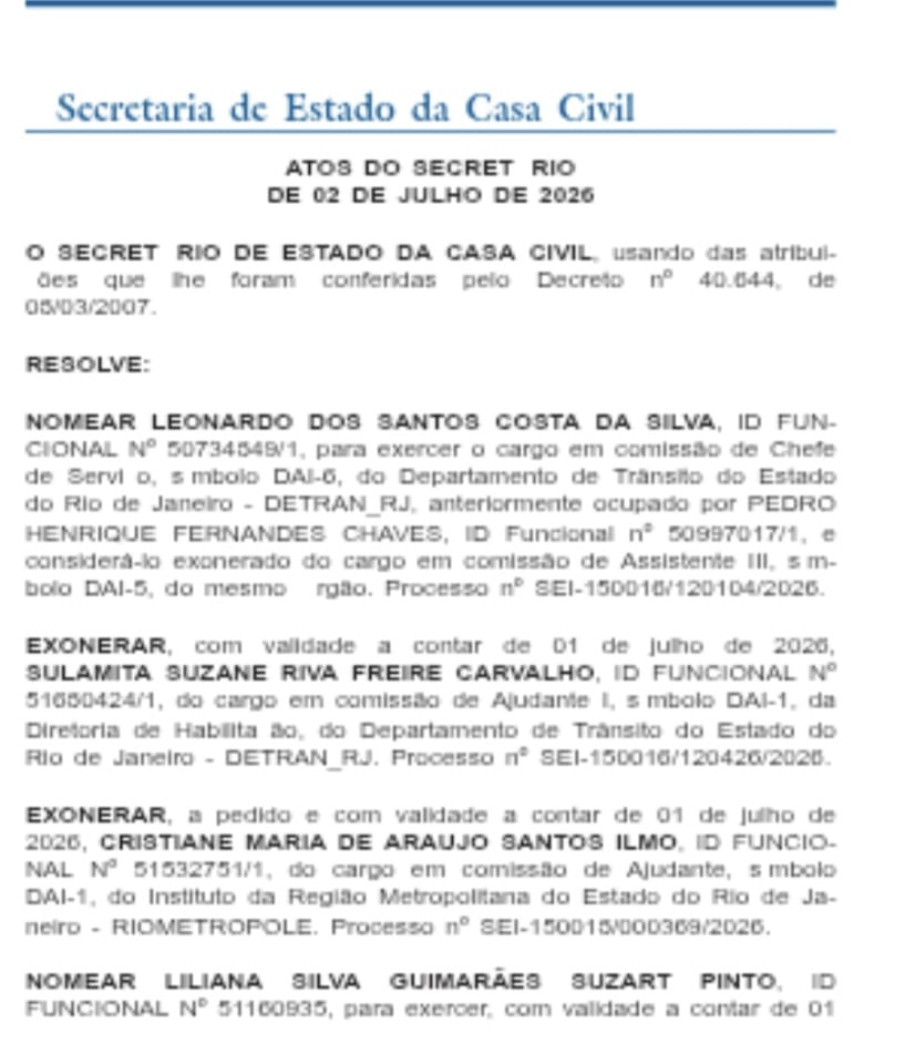 Se era pra desacelerar na sexta, a Casa Civil não recebeu o recado: goleada de 78 a 17 esvazia Iterj, Desenvolvimento Social e Recursos Minerais 65 WhatsApp Image 2026 07 03 at 08.58.51