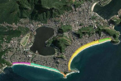 O trecho da Zona Sul do Rio abrangido pelo decreto