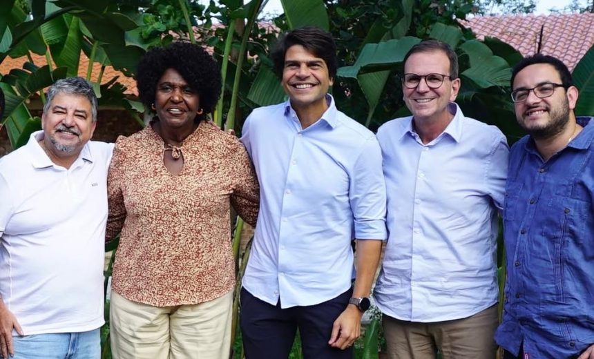 Quaquá, Benedita, Pedro Paulo, Paes e Diego Quaquá, presidente estadual do PT: paz no reino dos petistas e na chapa ao governo do estado