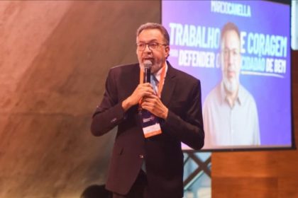 Márcio Canella durante evento, em maio — Foto: Reprodução/Instagram