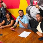 O presidente Diego Quaquá conduz a reunião do diretório estadual do PT que escolheu Quaquá como coordenador da campanha de Lula no Rio