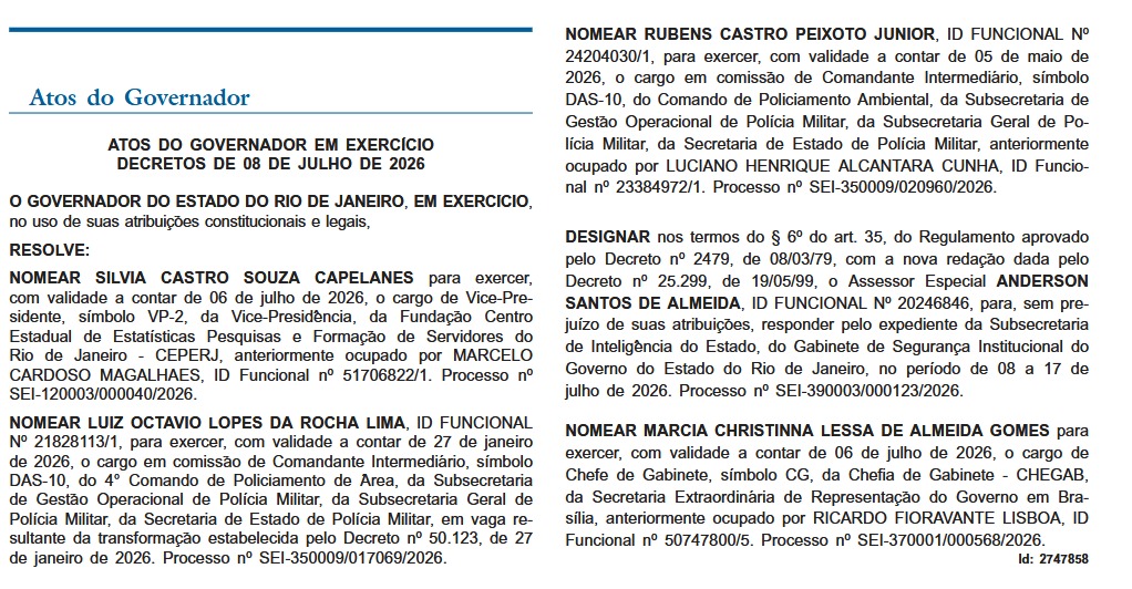 Dia de crachá novo: Couto abre o coração e publica somente nomeações no Diário Oficial 63 WhatsApp Image 2026 07 09 at 08.21.54