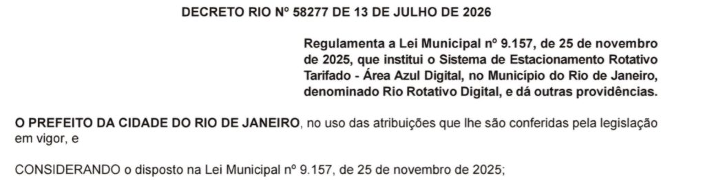 Fim do talão de papel: decreto da prefeitura regulamenta projeto-piloto do Rio Rotativo Digital, que começa nesta sexta; saiba como vai funcionar 62 WhatsApp Image 2026 07 14 at 07.00.33