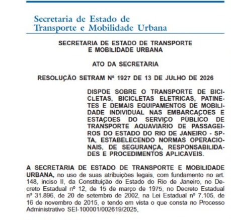 Barcas Rio proíbe ciclomotores e autopropelidos nas embarcações 62 WhatsApp Image 2026 07 14 at 08.50.21