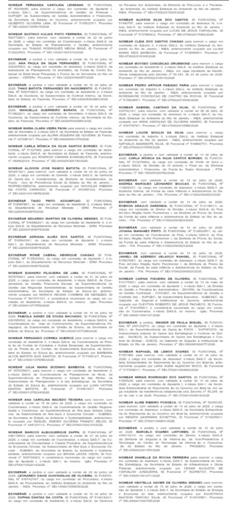 Fim da temporada de cortes? Pelo quarto dia consecutivo, nomeações da Casa Civil vencem de lavada por 35 a 23; Inea lidera as mudanças 67 WhatsApp Image 2026 07 15 at 09.05.18 2