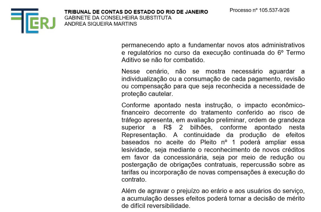 'Pedágio' de R$ 2 bi: TCE investiga renovação de contrato na RJ-116 que pode gerar prejuízo bilionário aos cofres públicos 62 WhatsApp Image 2026 07 15 at 11.21.10