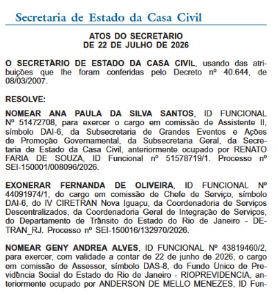 Maré baixa no Diário Oficial: Casa Civil dá trégua e vê placar virar a favor das nomeações, com destaque para reforços no GSI 63 WhatsApp Image 2026 07 23 at 08.46.46