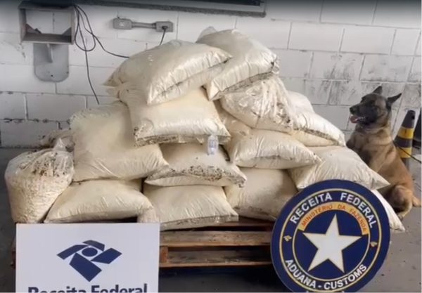 Sacos que transportavam a cocaína — Foto: Divulgação