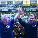 Anthony Garotinho e seu vice, o coronel da PM e ex-integrante do Bope Venâncio Moura (DC): chapa sacramentada em convenção