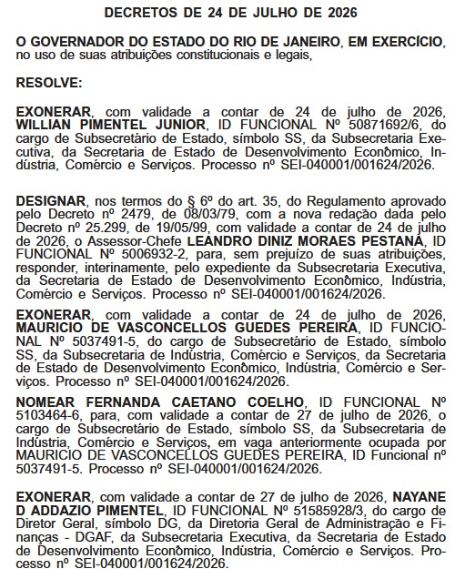 Couto nomeia defensora pública Patrícia Cardoso para comandar o Desenvolvimento Social; ao todo, 14 movimentações foram publicadas no Diário Oficial 64 WhatsApp Image 2026 07 27 at 08.14.53 1