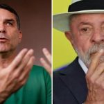 Flávio Bolsonaro e Lula: empate técnico no Rio, segundo a pesquisa Quaest