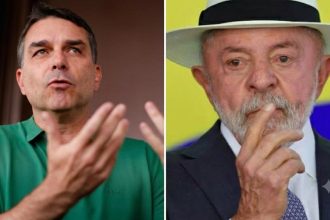 Flávio Bolsonaro e Lula: empate técnico no Rio, segundo a pesquisa Quaest