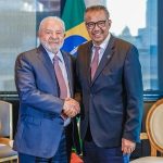 Presidente Luiz Inácio Lula da Silva e diretor-geral da OMS, Tedros Adhanom Ghebreyesus — Foto: Ricardo Stuckert/PR