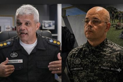 O coronel Brandão (à esquerda), será substituído pelo coronel Benevenuto na subsecretaria de Gestão Operacional da Polícia Militar