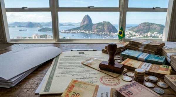 Custos elevados para lavrar escrituras de imóveis no Rio não se devem apenas ao que é pago aos cartórios, mas também a fundos públicos — Imagem gerada por IA