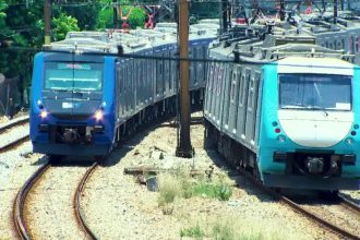 Trens do Rio de Janeiro no ramal Japeri — Foto: Reprodução/TV Globo