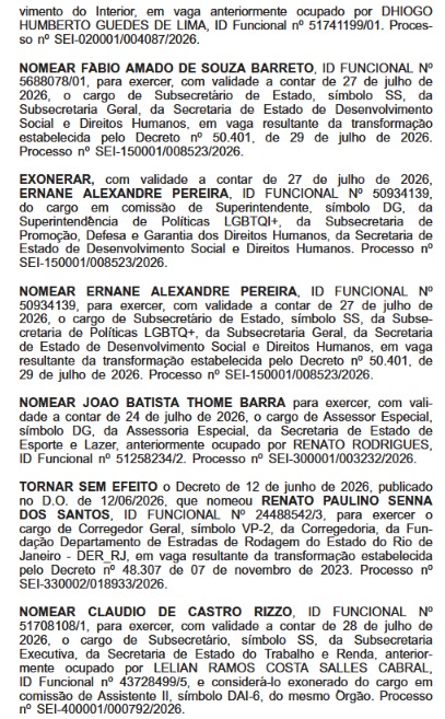 Governo do estado do Rio cria Subsecretaria de Políticas LGBTQI+ 62 WhatsApp Image 2026 07 30 at 13.54.11