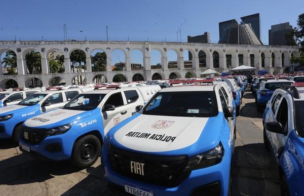 Investimento do governo do estado do Rio de Janeiro em Segurança Pública: 214 novos carros foram entregues à PM em 2025