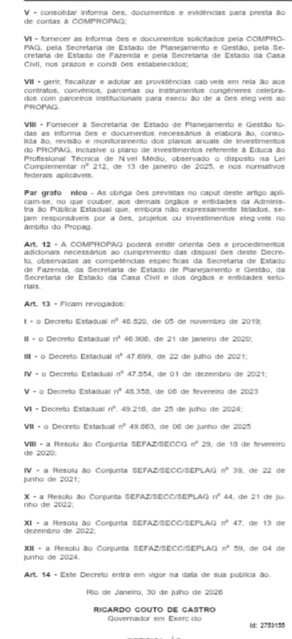 Ricardo Couto publica decreto que regulamenta a governança e o monitoramento do Propag através da criação de comissão especial 63 WhatsApp Image 2026 07 31 at 09.27.23 1