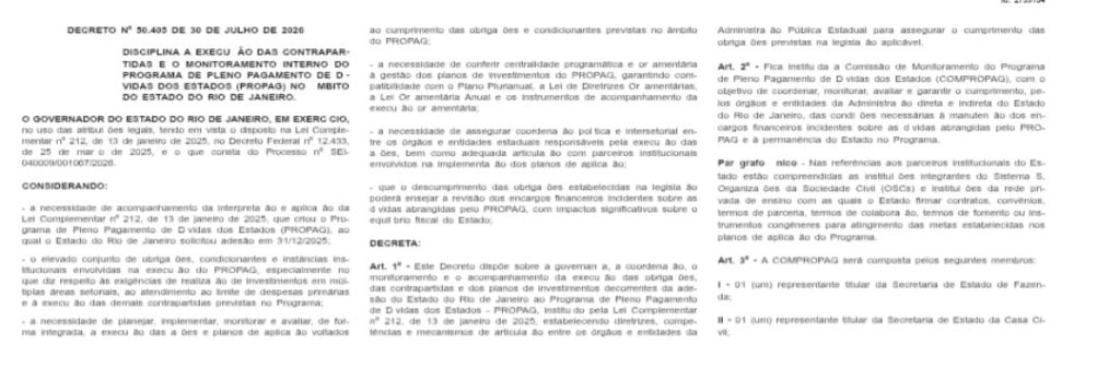 Ricardo Couto publica decreto que regulamenta a governança e o monitoramento do Propag através da criação de comissão especial 62 WhatsApp Image 2026 07 31 at 09.27.23
