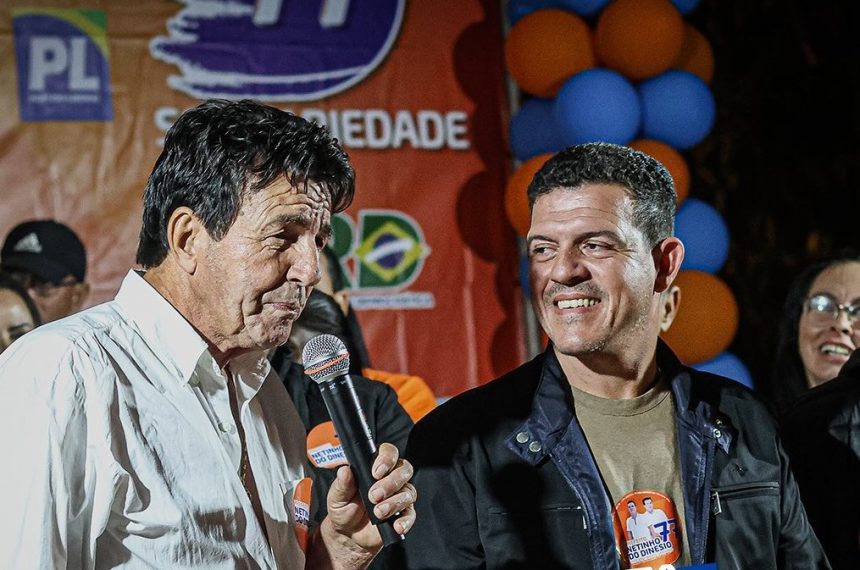 José Maria Sanhaço e Netinho do Dinésio, vice-prefeito e prefeito de Laje do Muriaé