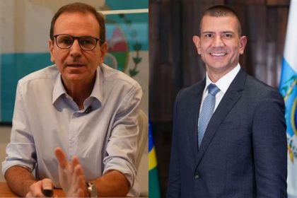 Os pré-candidatos ao governo do estado Eduardo Paes (PSD) e Douglas Ruas (PL)