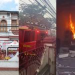 Incêndio atingiu o antigo prédio da Cruz Vermelha em Nova Iguaçu, conhecido como Castelinho