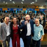 Bruno Galdino, Ana Paula Masiero, Miguel Fernández e Fernando Jogaib, candidatos ao CREA-RJ e à Mútua-RJ, caixa de assistência dos profissionais do Sistema Confea/Crea.