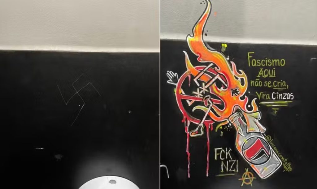 Bar no Grajaú denuncia apologia ao nazismo após cliente desenhar símbolo da suástica em banheiro