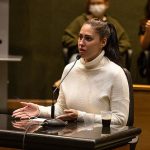 A defesa de Monique Medeiros sustentou durante o julgamento que ela não tinha conhecimento das agressões e foi vítima de violência psicológica— Foto: Brunno Dantas/TJRJ