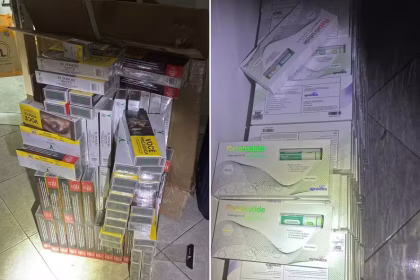 Materiais apreendidos na operação contra lavagem de dinheiro