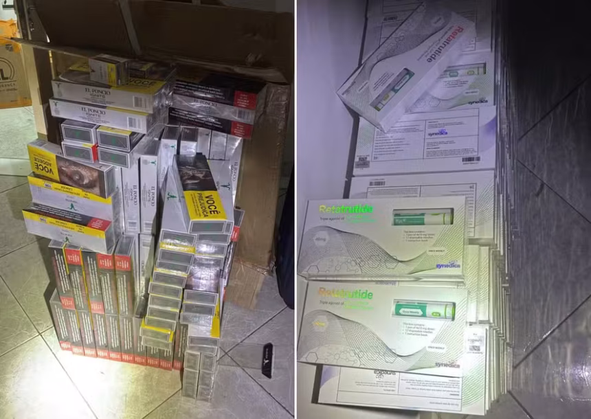 Materiais apreendidos na operação contra lavagem de dinheiro