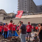 Representantes do MTST na região do Porto Maravilha