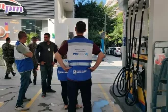 posto de gasolina durante fiscalização no setor de combustíveis