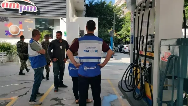 posto de gasolina durante fiscalização no setor de combustíveis