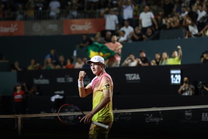 João Fonseca durante uma edição do Rio Open. O principal torneio de tênis da América do Sul teve R$ 15,8 milhões em incentivo fiscal autorizados pelo Governo do Estado para a edição de 2027.