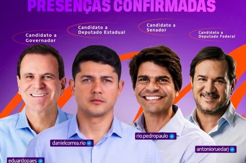 Presidente nacional do União Brasil, Antonio Rueda confirma presença em evento do PSD com Eduardo Paes 48 Antonio Rueda aparece entre as presenças confirmadas em evento do PSD com Eduardo Paes
