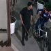 Câmera de segurança mostra um dos suspeitos com um objeto usado nas agressões durante a ação em Copacabana.