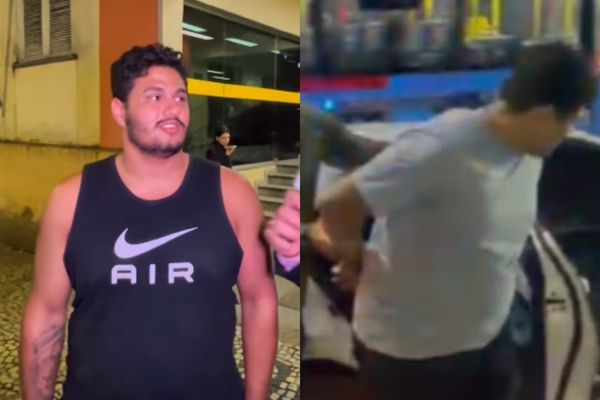 Caso Cláudio Rafael: segundo segurança é preso por envolvimento na morte de homem acusado de roubar bicicleta 48 Davi Santos Machado, segurança acusado de agredir Cláudio Rafael com pauladas até a morte, se entregou na 53ª DP (Mesquita) – Fotos: Reprodução/Redes sociais
